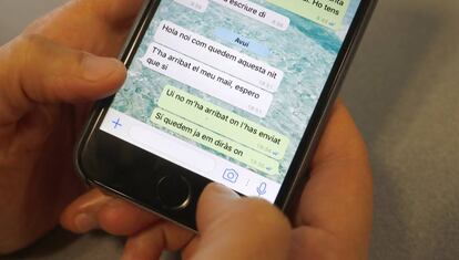 Missatges per WhatApp sense puntuar.
