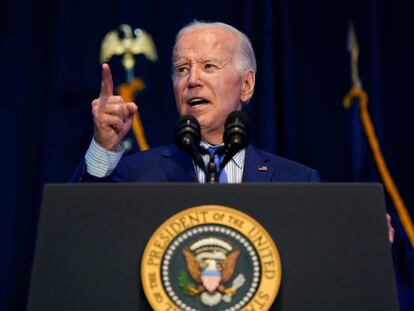 El presidente de Estados Unidos, Joe Biden, el sábado, en un acto electoral en Columbia, en el Estado de Carolina del Sur.