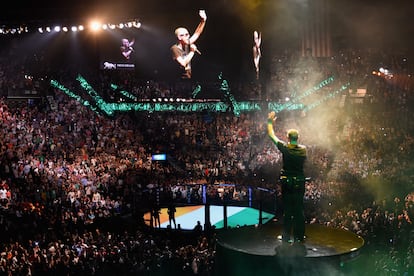 La cantante en el MGM Grand Garden Arena de Las Vegas, el 11 de julio de 2015.