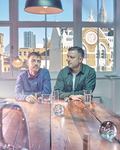 Ryan Locke y Clayton Welham en las oficinas de Found en Londres.