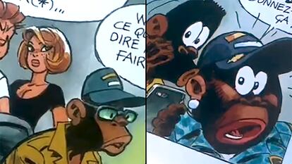 Una captura de las viñetas del cómic de Spirou retirado.