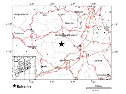 El epicentro del terremoto.