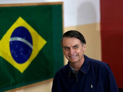 Jair Bolsonaro, el día de la votación en el primer turno