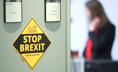 Oficinas del Parlamento Europeo mientras algunos se preparan para abandonarlas una semana antes del Brexit, en Bruselas.