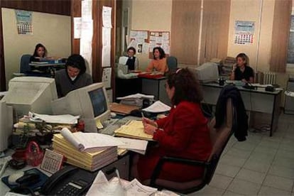 Trabajadoras de una empresa española.