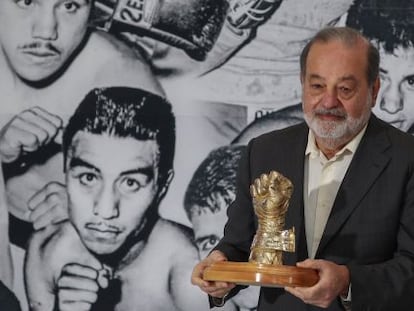 Carlos Slim, en la entrega de unos premios deportivos en M&eacute;xico. 