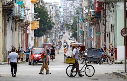 Una calle del centro de La Habana, este 18 de junio.