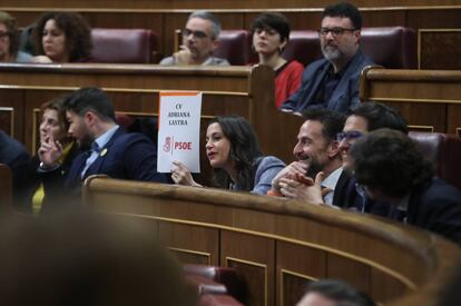 Arrimadas insinuó en el Congreso que la diputada Adriana Lastra solo tiene experiencia laboral como política del PSOE.