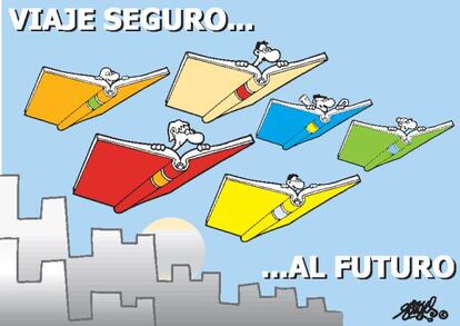 Ilustraci&oacute;n de Forges sobre libros.