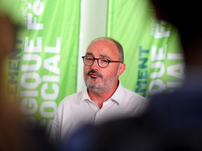 Jean-Laurent Félizia, el candidato de la izquierda en la región francesa de Provenza-Alpes-Costa Azul, este lunes en Marsella.