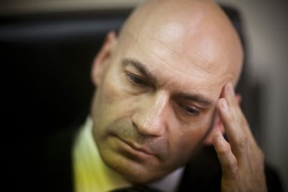 El juez Javier Gómez Bermúdez durante la entrevista.
