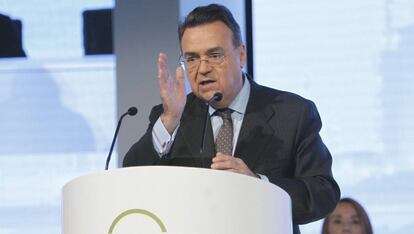 El presidente ejecutivo de Enagás, Antonio Llardén, durante la última junta general de accionistas.