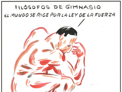 El Roto: filósofos de gimnasio