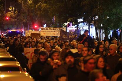 Manifestaci&oacute;n de los vecinos de Vallecas el pasado mi&eacute;rcoles para pedir mayor seguridad.