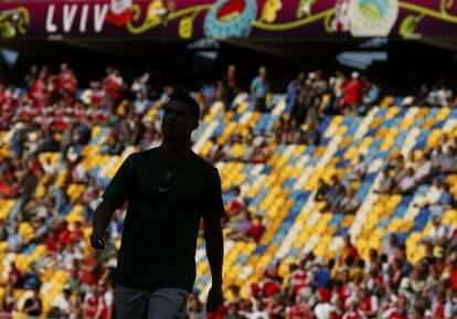 Llegada de Cristiano Ronaldo al estadio.  