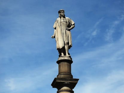 Estatua de Cristóbal Colón en Nueva York.