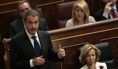 Zapatero, en la última sesión de control de la legislatura.
