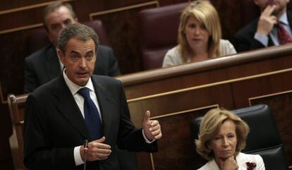 Zapatero, en la última sesión de control de la legislatura.