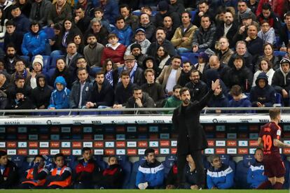 S&aacute;nchez Flores, en el duelo ante el Bar&ccedil;a. 