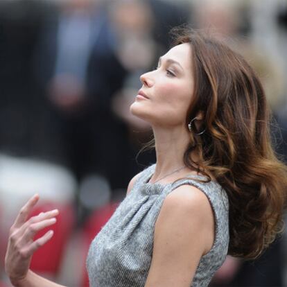Carla Bruni, en un acto oficial como primera dama de Francia.