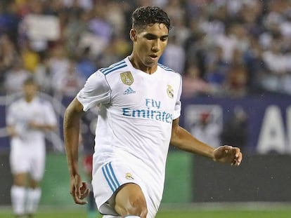 Achraf, durante la gira del Madrid por EE UU. 