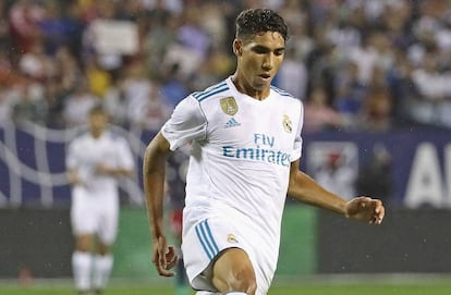 Achraf, durante la gira del Madrid por EE UU. 