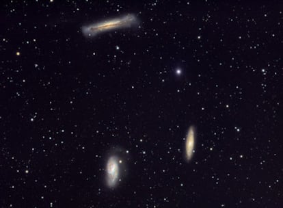El pequeño grupo de galaxias llamado el triplete de Leo.