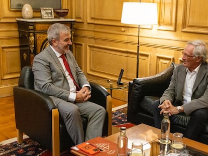 Reunión entre Jaume Collboni y Xavier Trias.