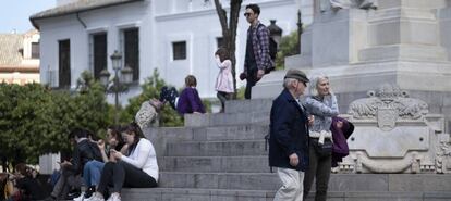 Turistas en Sevilla.