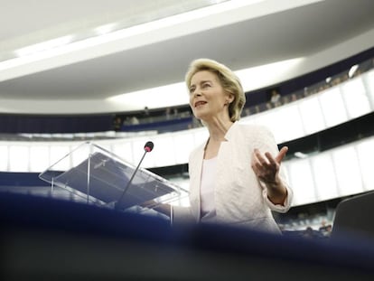 Ursula von der Leyen, el martes en la Eurocámara.