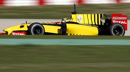 Robert Kubica, durante la sesión preparatoria en Montmeló