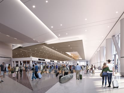 Recreación de la futura Terminal 1 del aeropuerto californiano de San Diego, donde será sustituido un inmueble de los años sesenta.