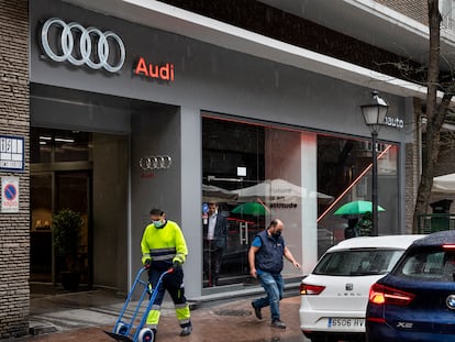 Imagen de un concesionario de Audi en Madrd.