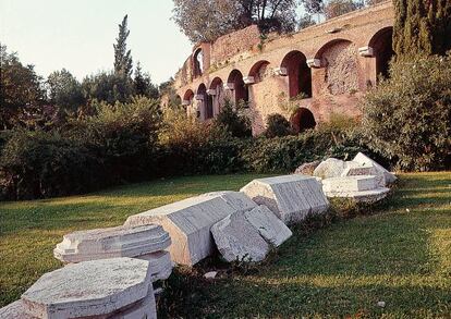 Las termas de Trajano en Roma, que utilizaron como cimientos la Domus Aurea.