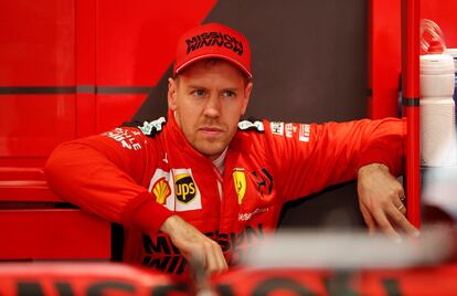 Sebastian Vettel, en el circuito de Montmeló, en febrero de 2020.