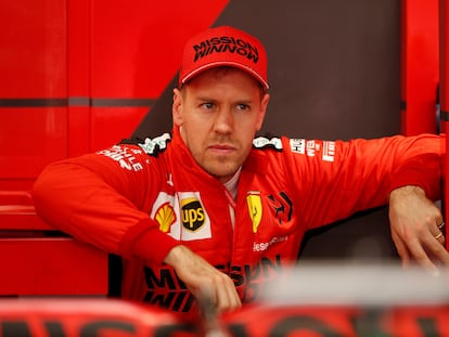 Sebastian Vettel, en el circuito de Montmeló, en febrero de 2020.