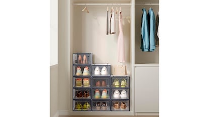 Shoe organizer on white background
