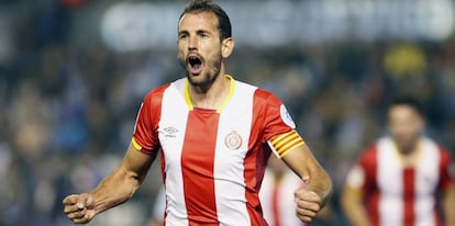 Stuani festeja un tanto frente al Celta, en esta temporada.