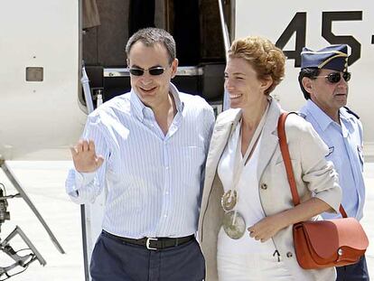 Rodríguez Zapatero y Sonsoles Espinosa, en sus vacaciones en 2006.