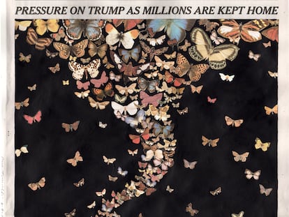 Obra del artista Fred Tomaselli, publicada en 'The New York Times' el 21 de marzo de 2020.