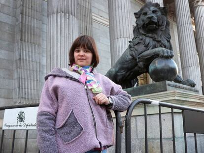 Nerea Cuerbo, con síndrome de insuficiencia madurativa, activista de la iniciativa de la reforma.