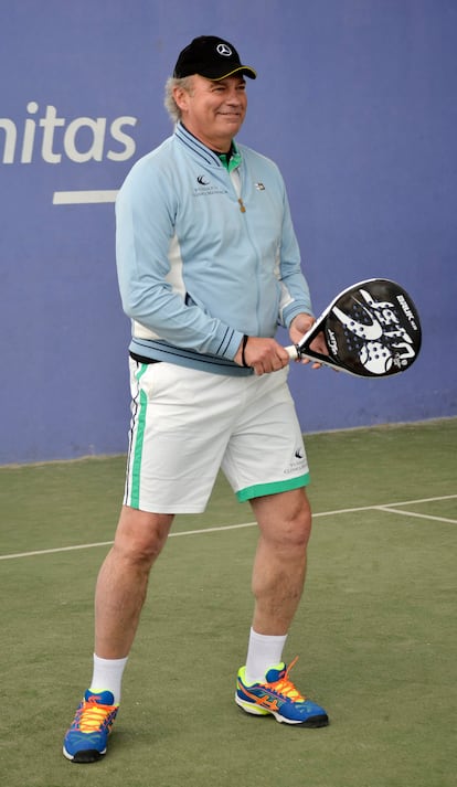 Bertin Osborne durante un partido de pádel en 2015 en Madrid. El pádel se asoció, durante muchos años, con la élite.