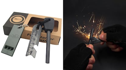 mechero personal en forma de pedernal para generar un fuego.