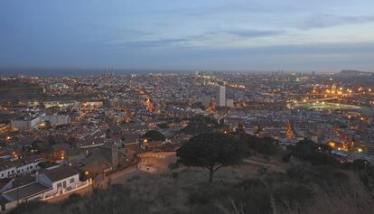 Panor&aacute;mica de los barrios que rodean el tramo final del r&iacute;o Bes&ograve;s