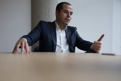 Ígnacio Aguado, portavoz de Ciudadanos en la Asamblea de Madrid, el pasado jueves.