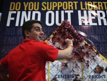 Un estand en el congreso anual del CPAC.