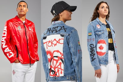 Canadá se lleva la medalla de oro a la hora de conjugar el espíritu olímpico con el streetwear gracias a lo que ellos mismos han calificado como el ‘esmoquin canadiense’: una chaqueta vaquera repleta de grafittis, parches y demás detalles que homenajean a su país y a la nación anfitriona. Un uniforme diseñado por la marca Hudson Bay en colaboración con Levi’s y que, aseguran, “festeja la inclusión y la neutralidad de género al mismo tiempo que captura un sentimiento juvenil y de celebración”.