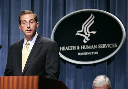 Alex Azar, en 2007, durante una comparecencia como número dos del departamento de Salud en la Administración de George W. Bush.