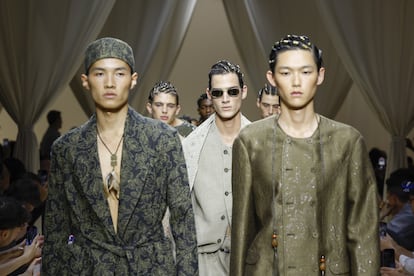 Desfile de Emporio Armani en la semana de la moda masculina de Milán, el 21 de junio de 2025.