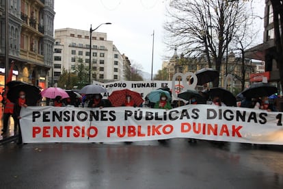 Una manifestación de pensionistas en Bilbao el pasado 5 de diciembre.